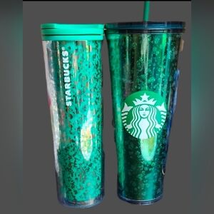 Starbucks Emerald 2019 Limited Edition Speckled Tumbler Duo 16 & 24 oz.